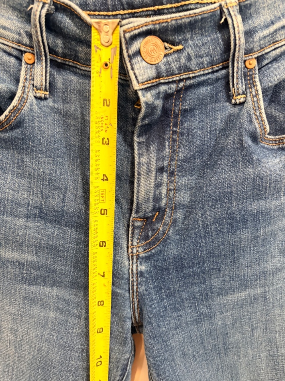 MOTHER Down Low Weekender Heel Jeans 27 Petite 25" Inseam - Picture 5 of 11